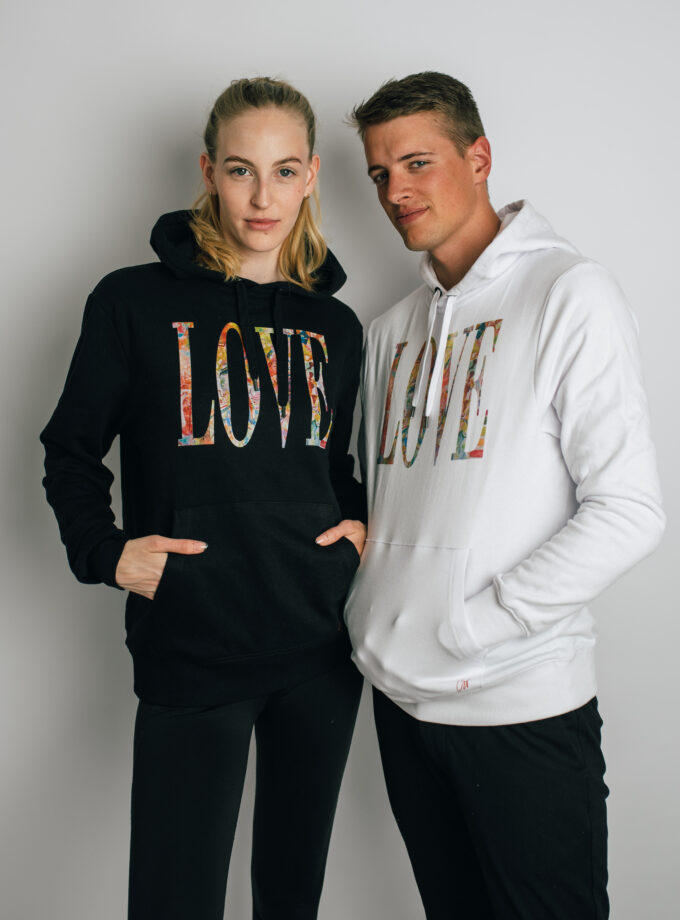 Love Férfi kapucnis pulóver