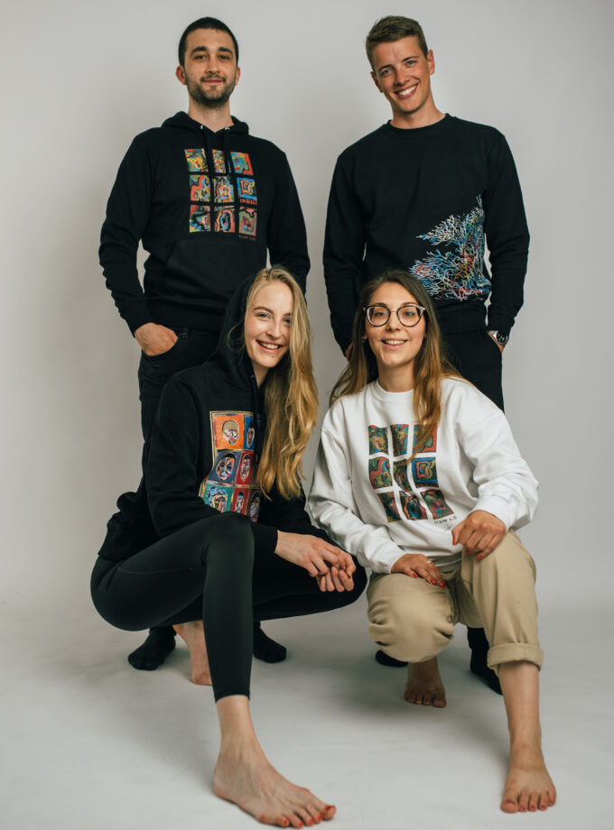 Láthatóan láthatatlan korallzátony Férfi pulóver