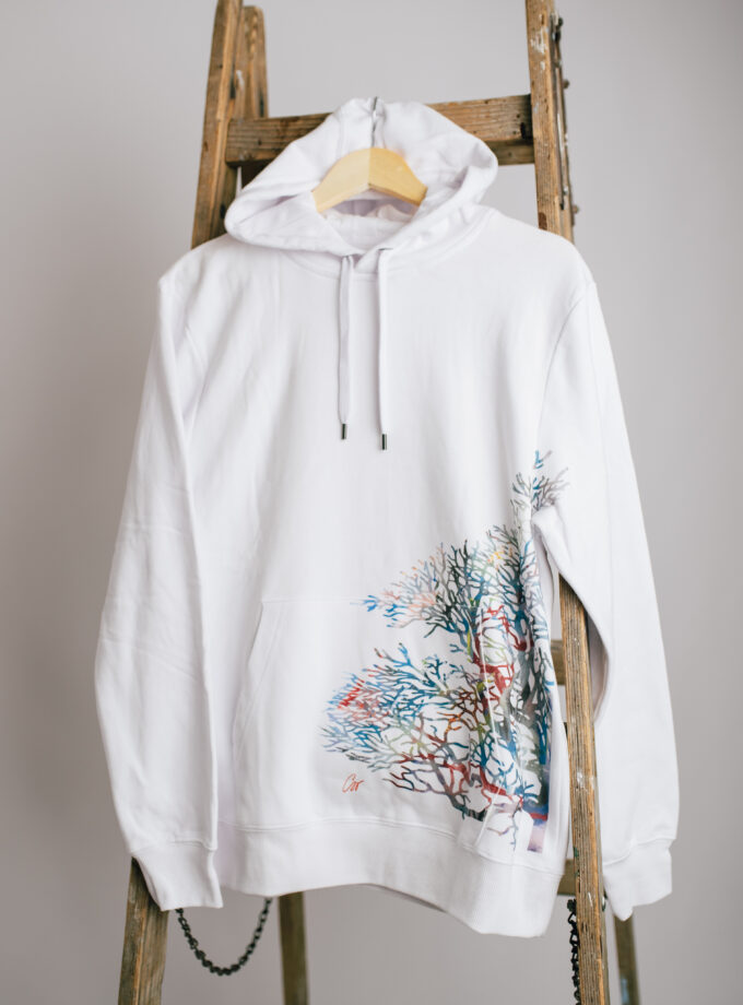 Láthatóan láthatatlan korallzátony Férfi kapucnis pulóver