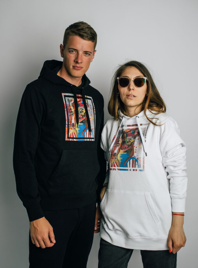 CSR portrait Férfi kapucnis pulóver