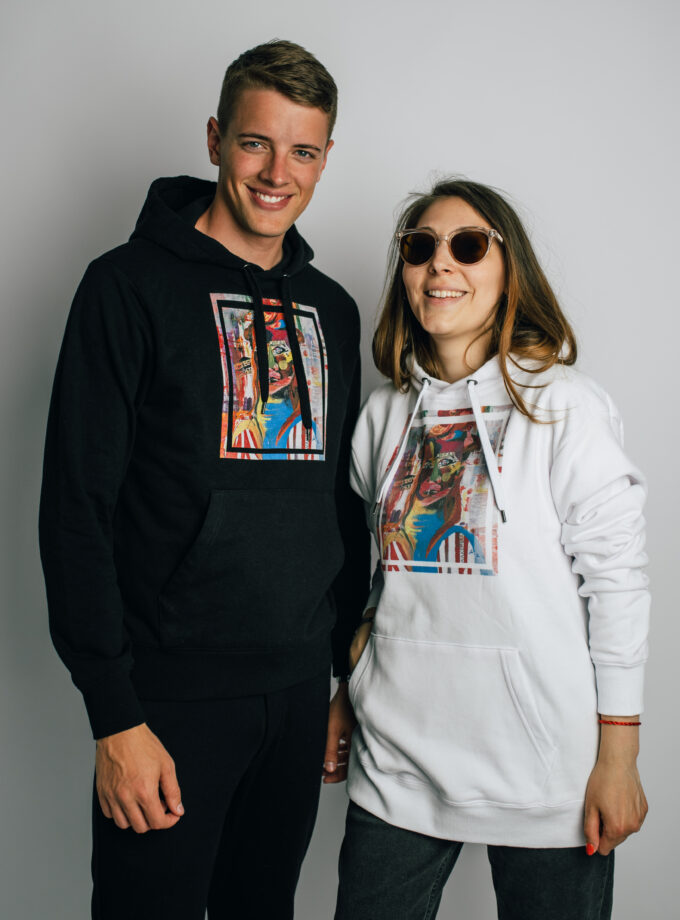 CSR portrait Férfi kapucnis pulóver